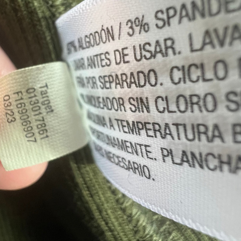 Universal‎ Thread Olive Green Ribbed Long Sleeve Crew Neck Top Medium gorpcore - Picture 6 of 9